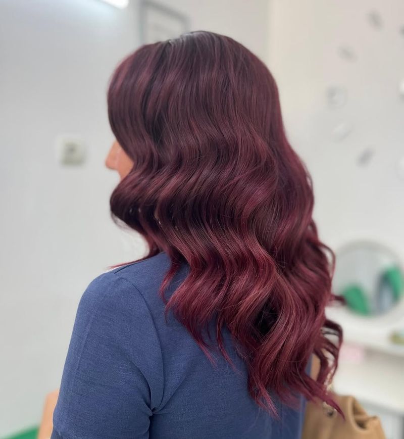 27. Deep Burgundy Waves