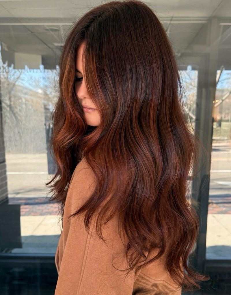 13. Deep Chestnut and Copper Waves