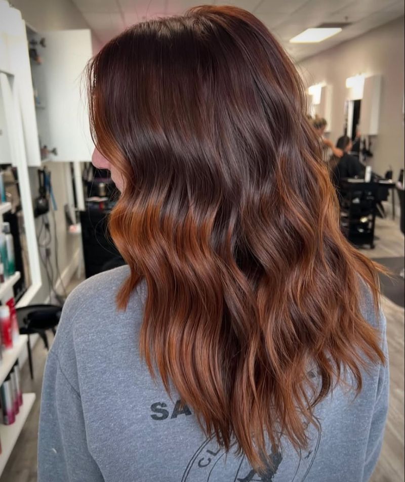 52. Deep Chestnut to Copper Ombre
