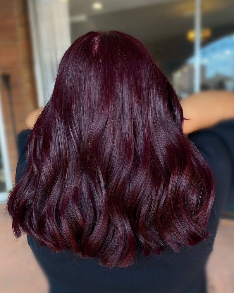 3. Deep Crimson Glossy Waves