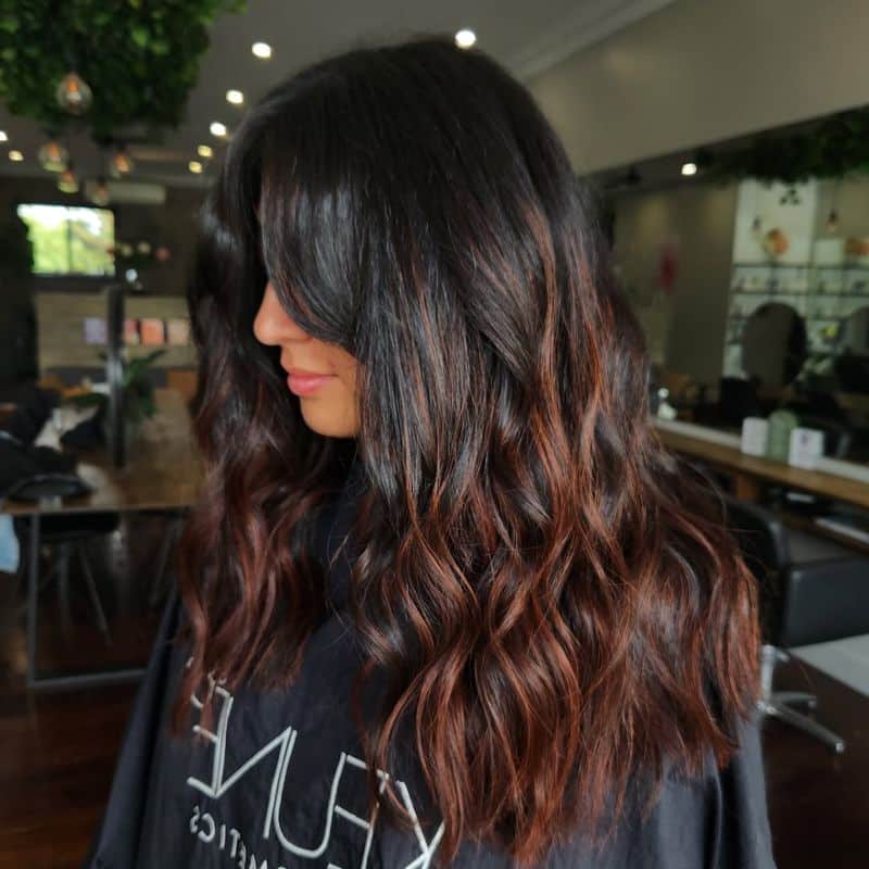3. Deep Espresso and Warm Copper Waves