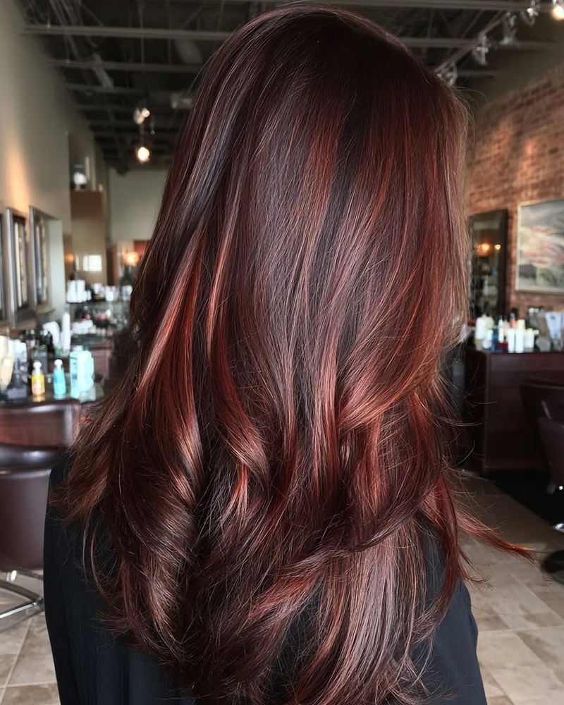 43. Deep Mahogany with Copper Foil Highlights