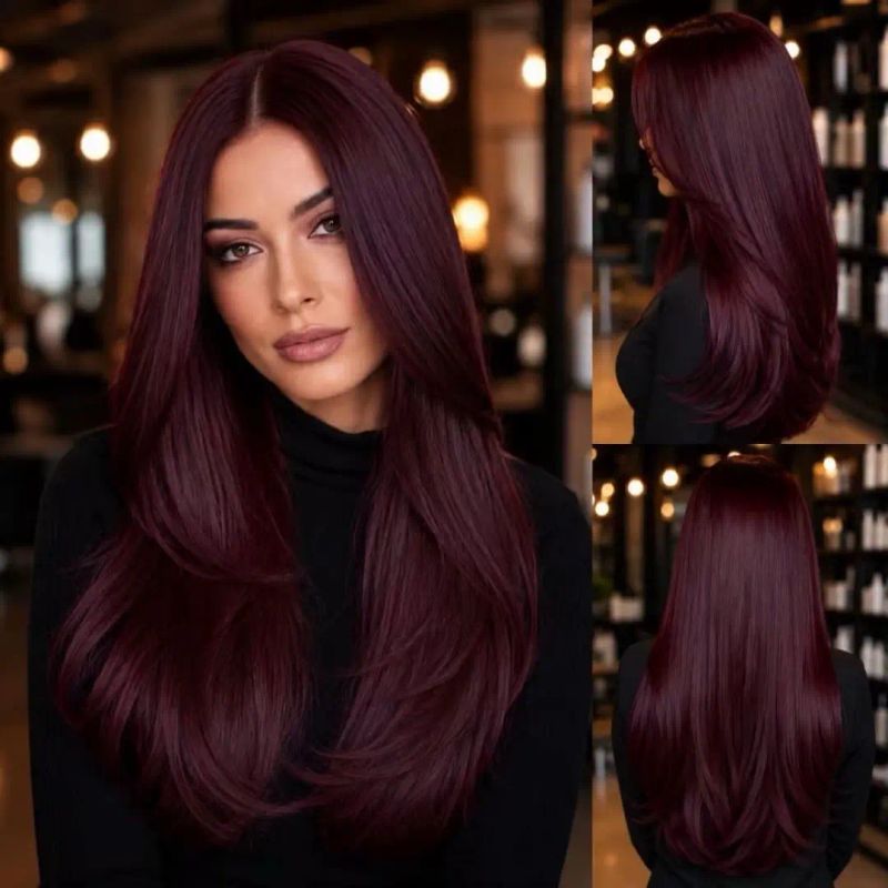 31. Deep Plum Blowout Layers