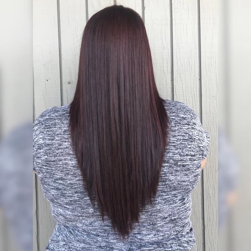 32. Deep Plum V-Cut