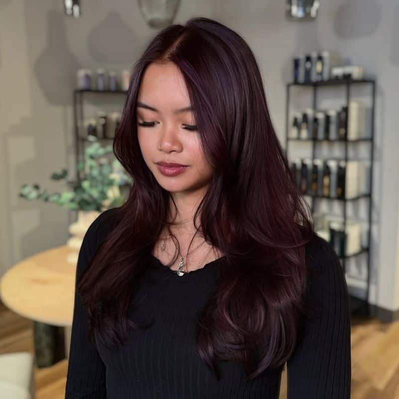 53 Black Cherry Hair Color Ideas to Rock This Season