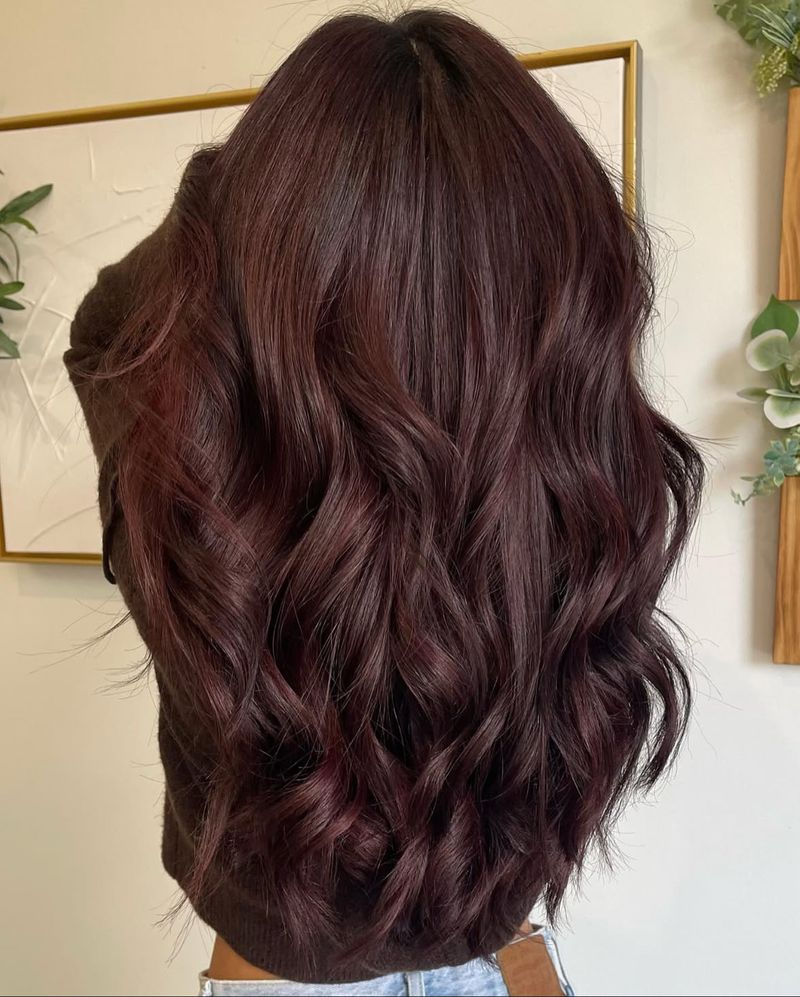 16. Deep Plum and Burgundy Waves