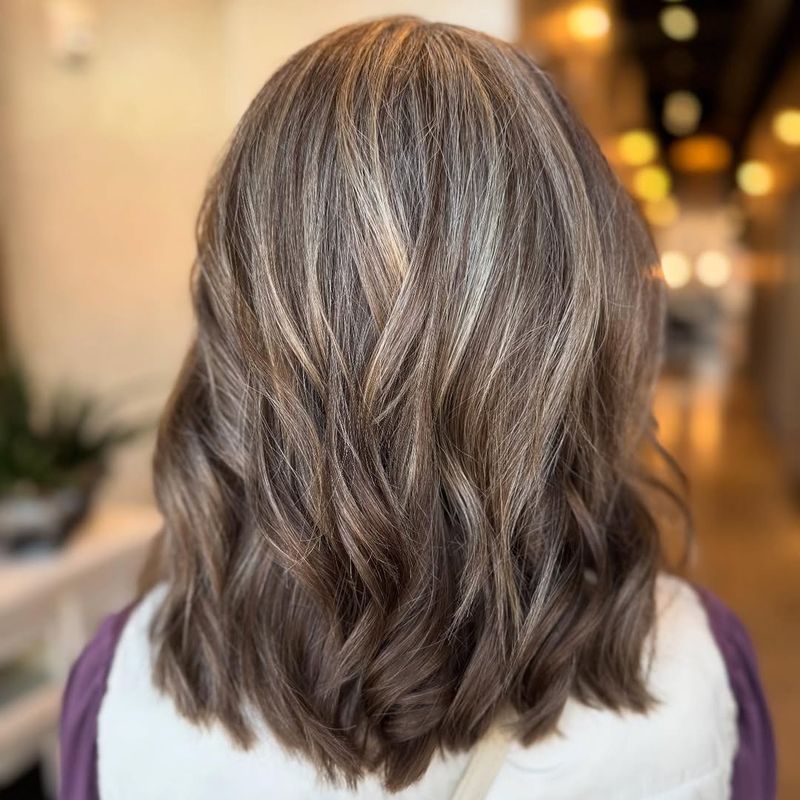 9. Dimensional Ash Brown and Silver Highlights
