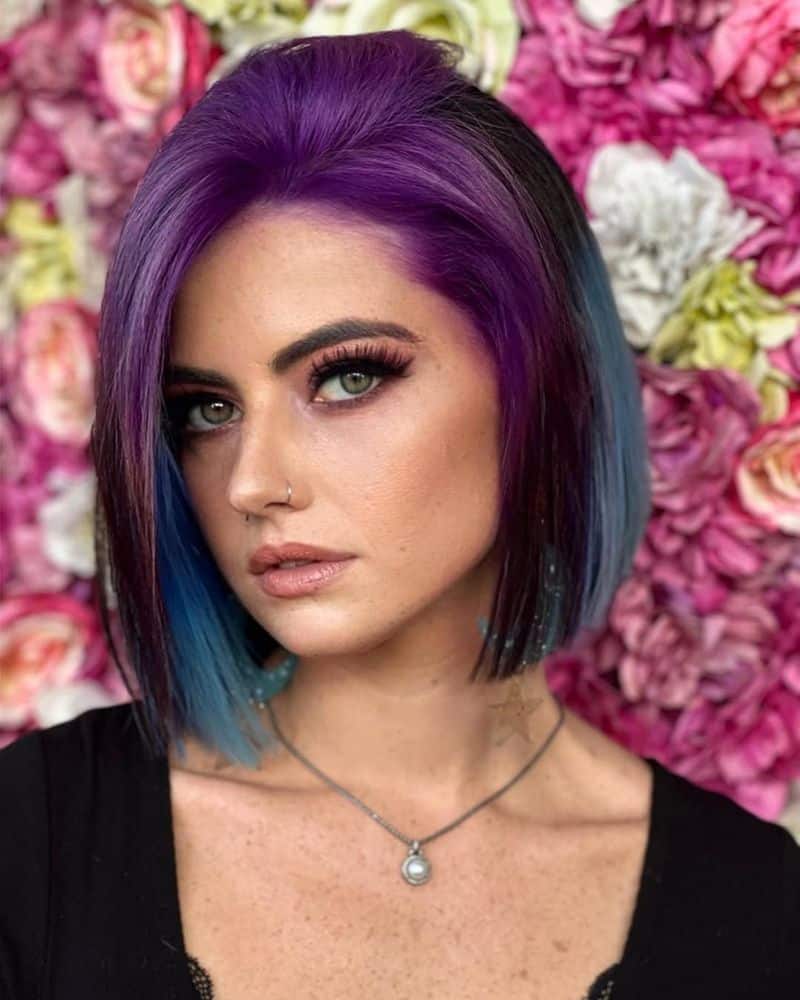 50. Electric Violet and Blue Bob