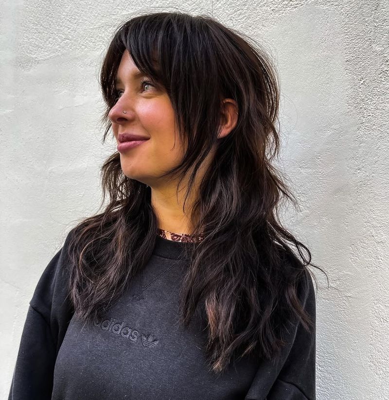 10. Espresso Dark Layers with Heavy Fringe