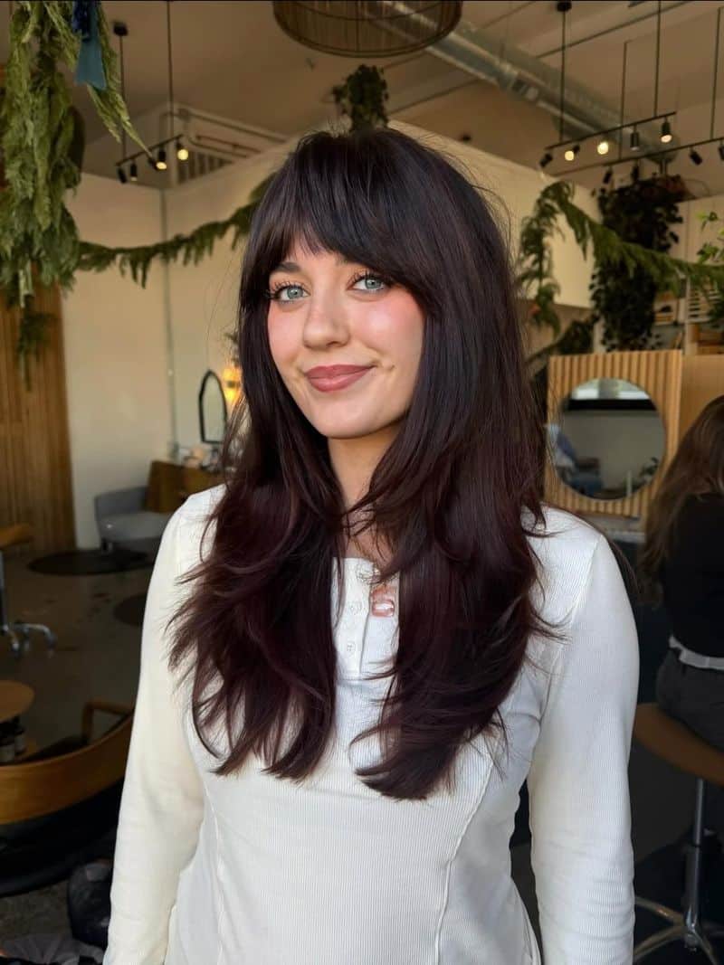 17. Espresso Shag with Soft Fringe