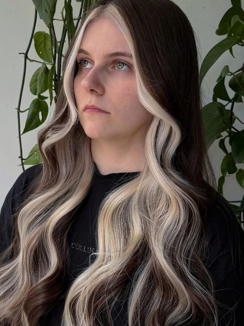18. Espresso and Ice Blonde Contrast