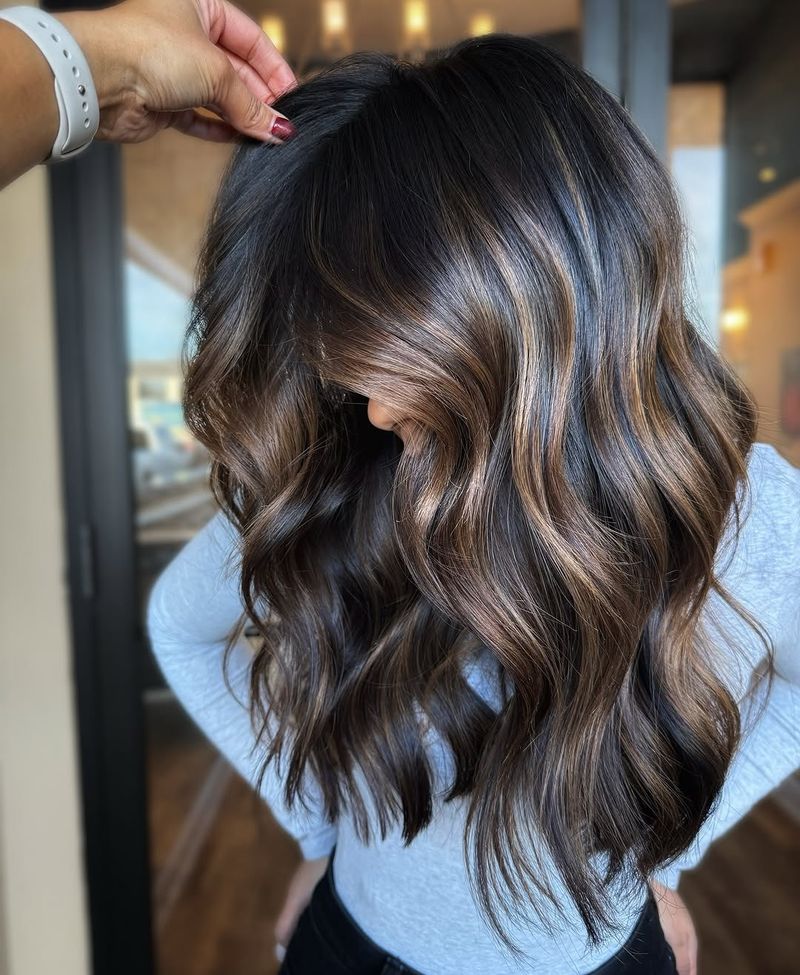 44. Espresso and Salted Caramel Balayage