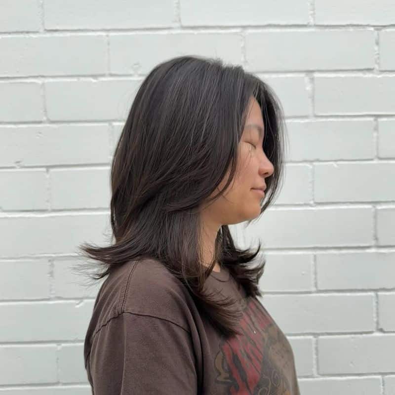3. Feathered Mid-Length Layers