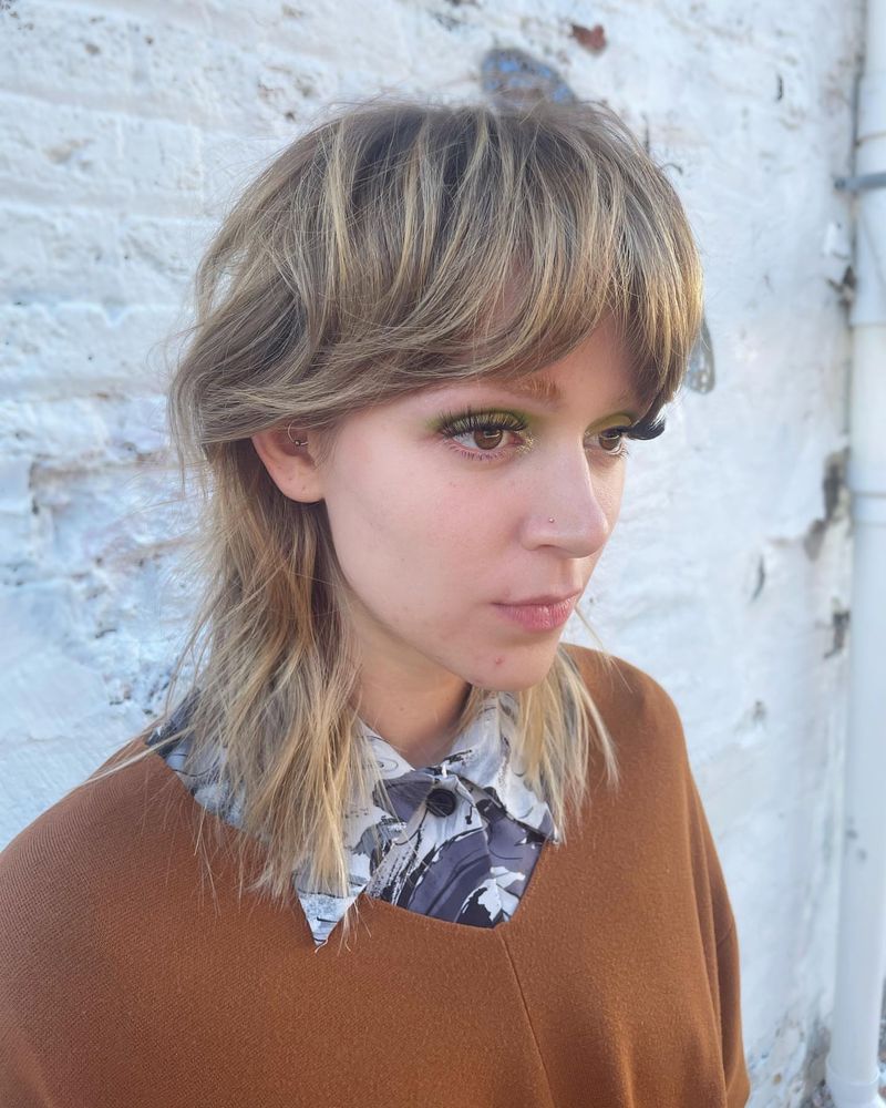 22. Feathered Shag with Textured Fringe