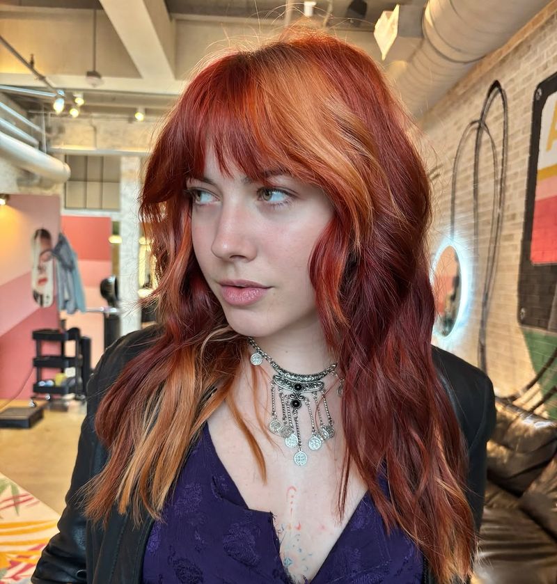 26. Fiery Copper Layered Shag