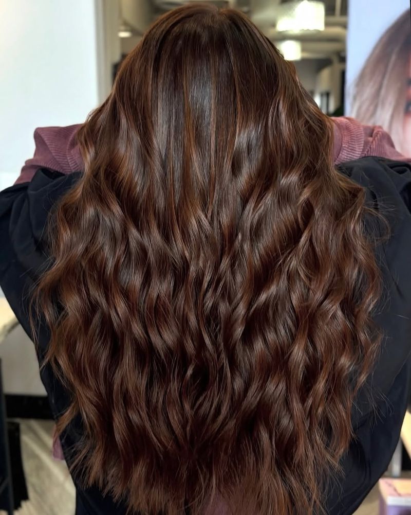 2. Glossy Auburn Waves