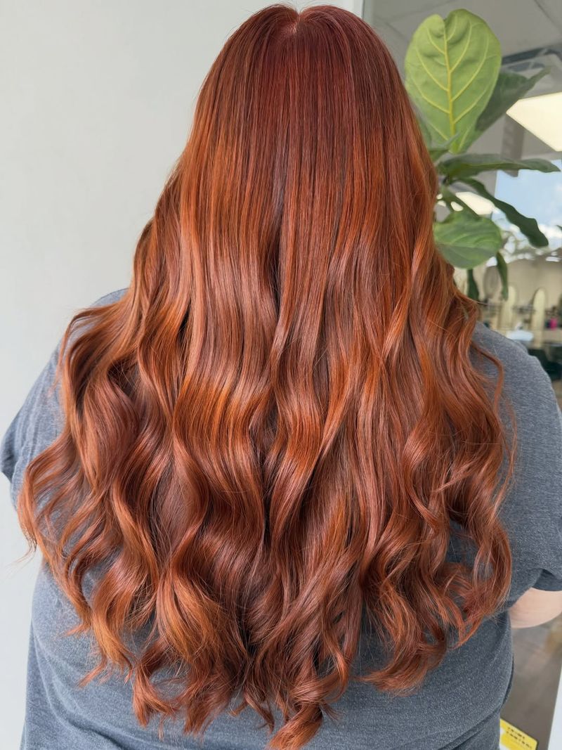 13. Glossy Auburn Waves