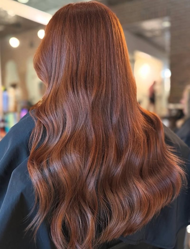 14. Glossy Auburn Waves