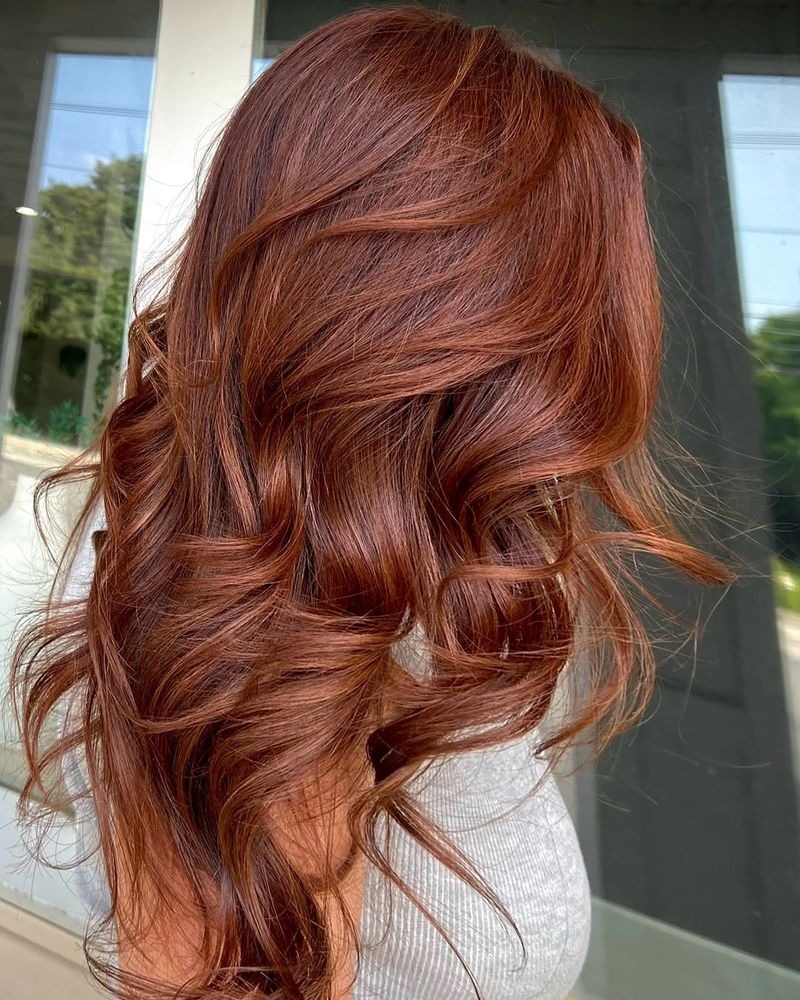 5. Glossy Auburn Waves