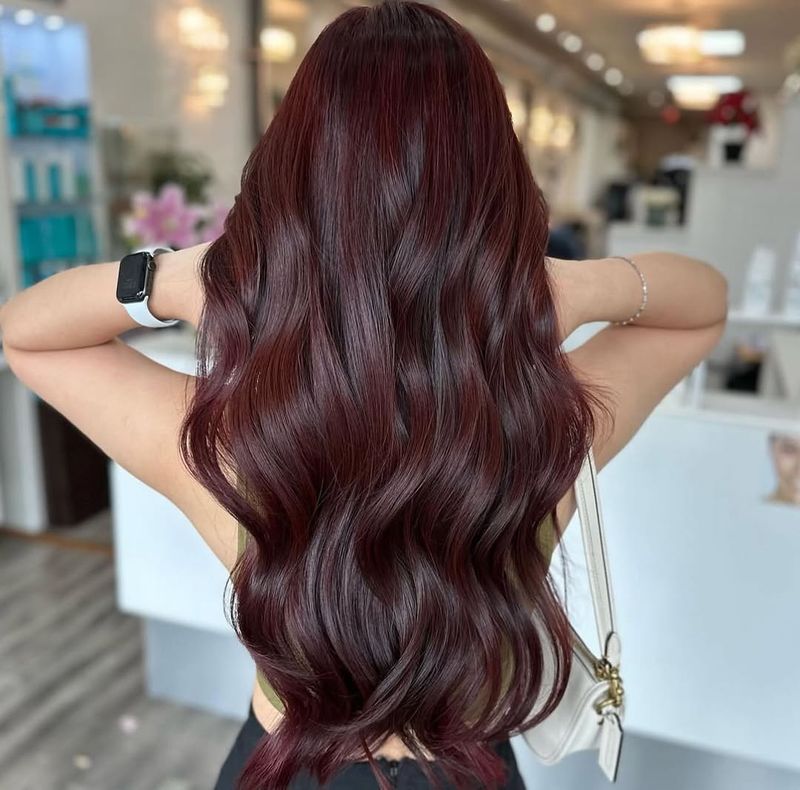 52. Glossy Black Cherry Waves