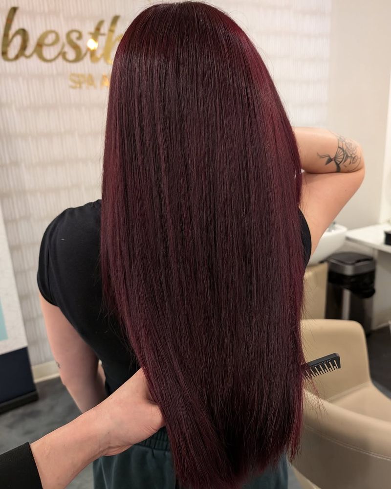 32. Glossy Burgundy Lengths