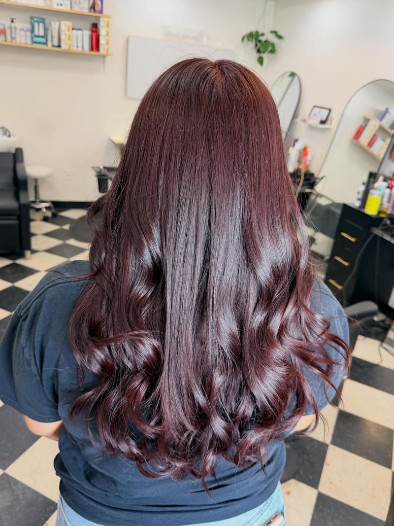 22. Glossy Cherry Brown Waves