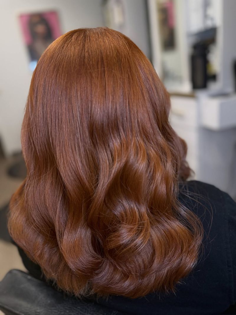 13. Glossy Cinnamon Waves