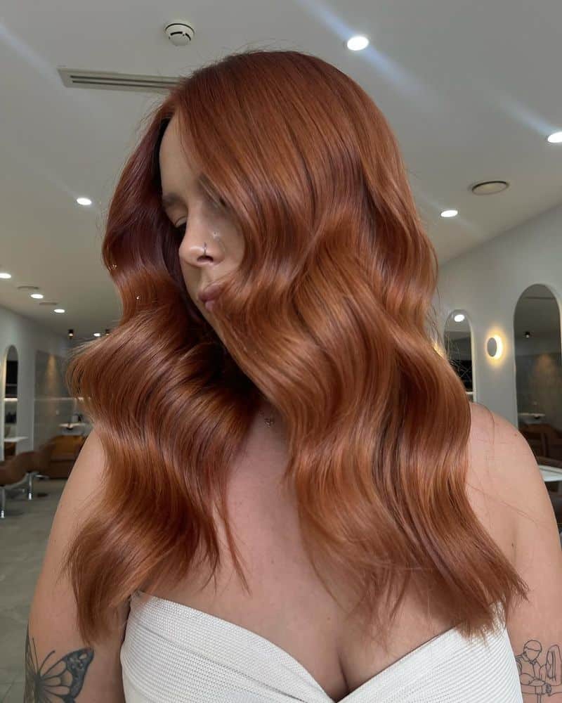 10. Glossy Copper Waves
