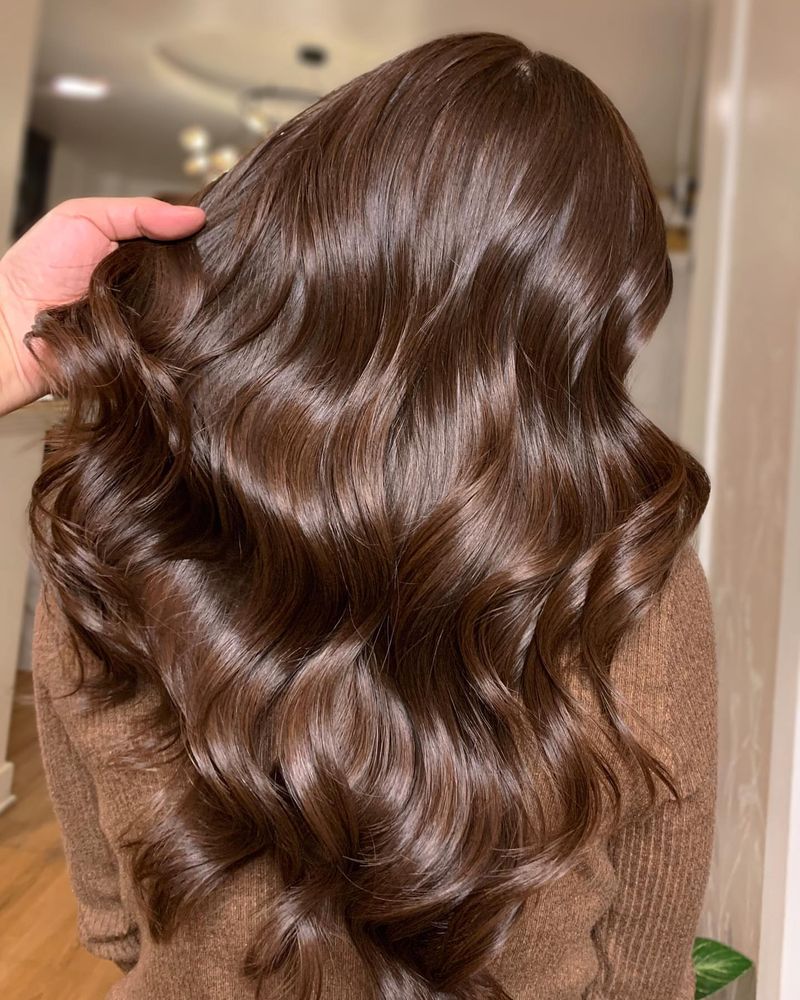 26. Glossy Hazelnut Waves