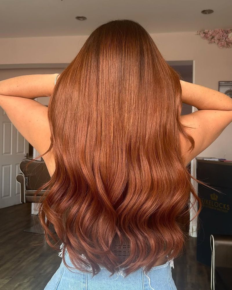 31. Glossy Long Cowboy Copper Waves