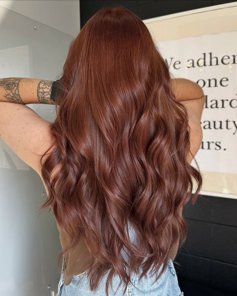38. Glossy Mahogany Waves