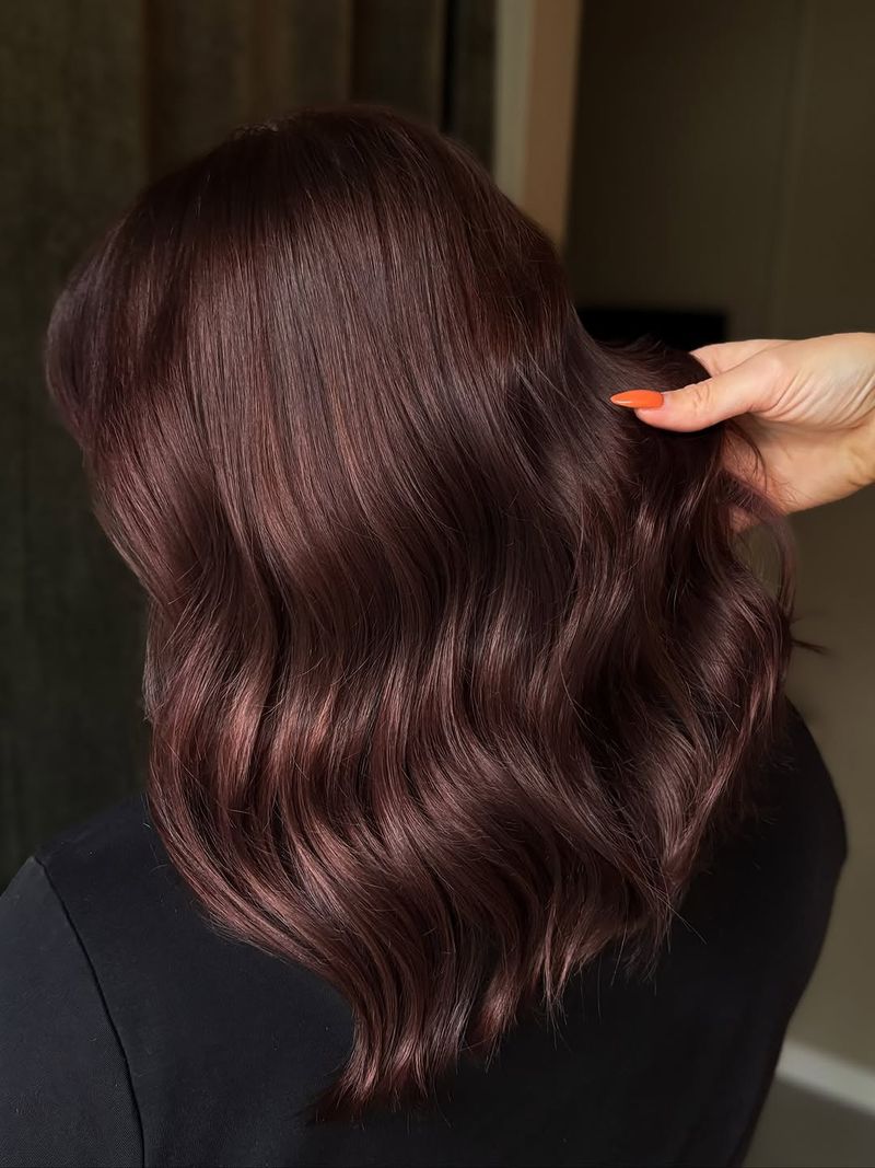 28. Glossy Maroon Waves