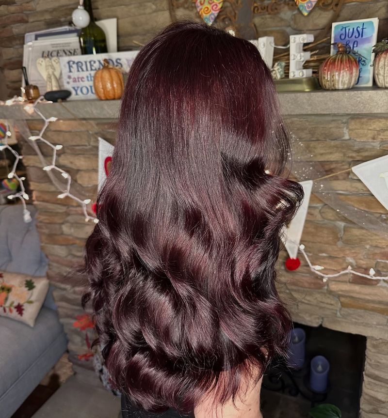 40. Glossy Maroon Waves