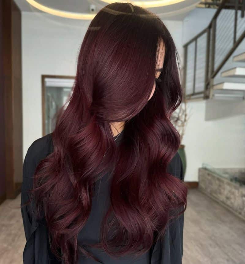 14. Glossy Merlot Waves