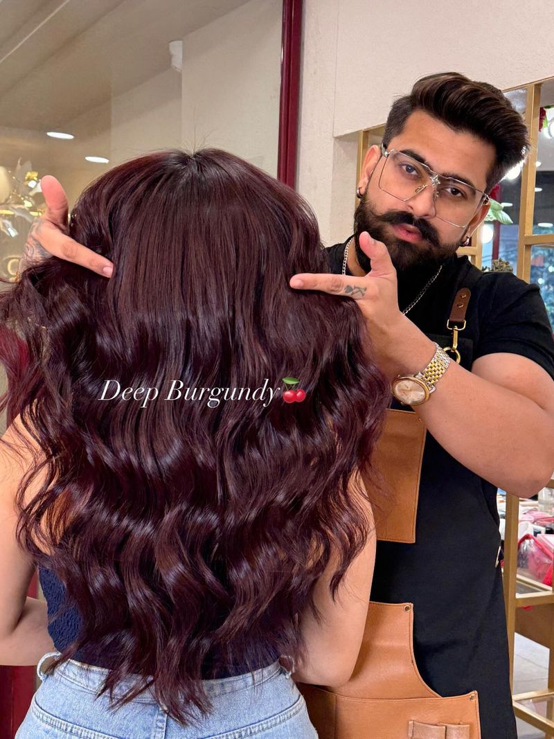 3. Glossy Merlot Waves