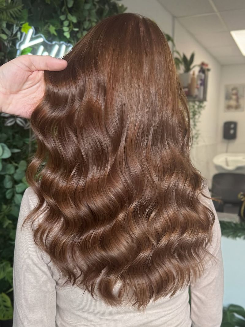 2. Glossy Toffee Waves