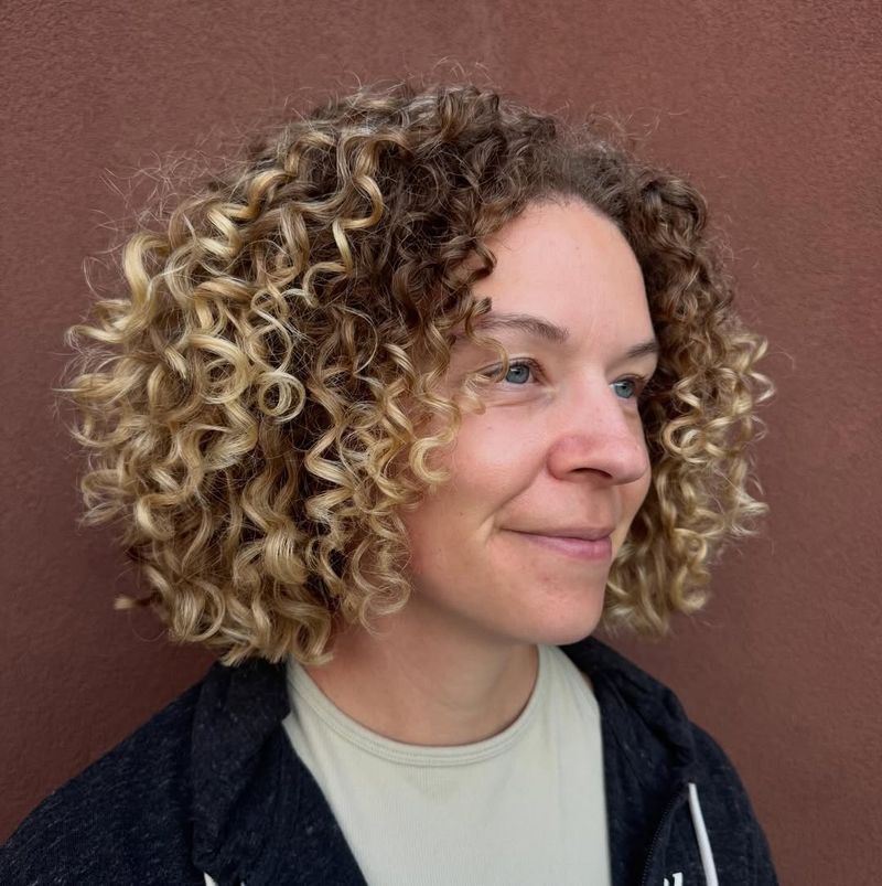 23. Golden Blonde Ringlet Lob