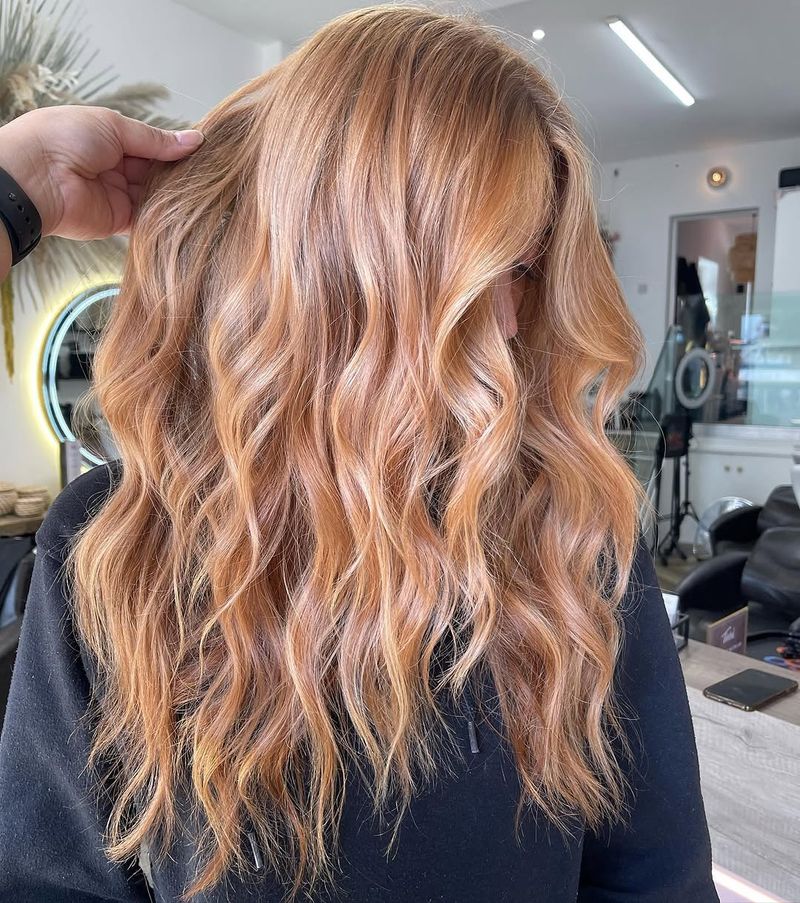 27. Golden Peach Waves