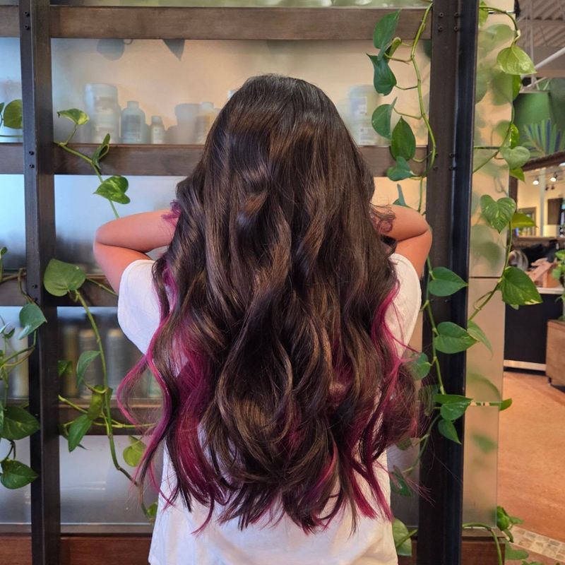17. Hot Pink Underlights in Dark Waves