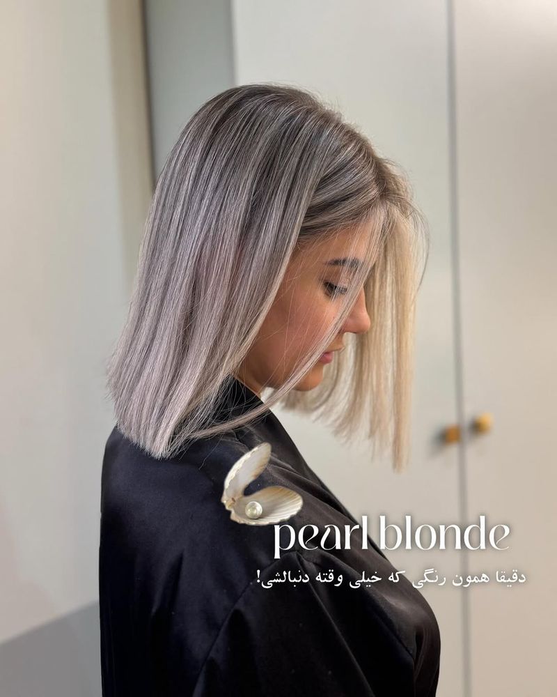 4. Icy Pearl Blonde Lob