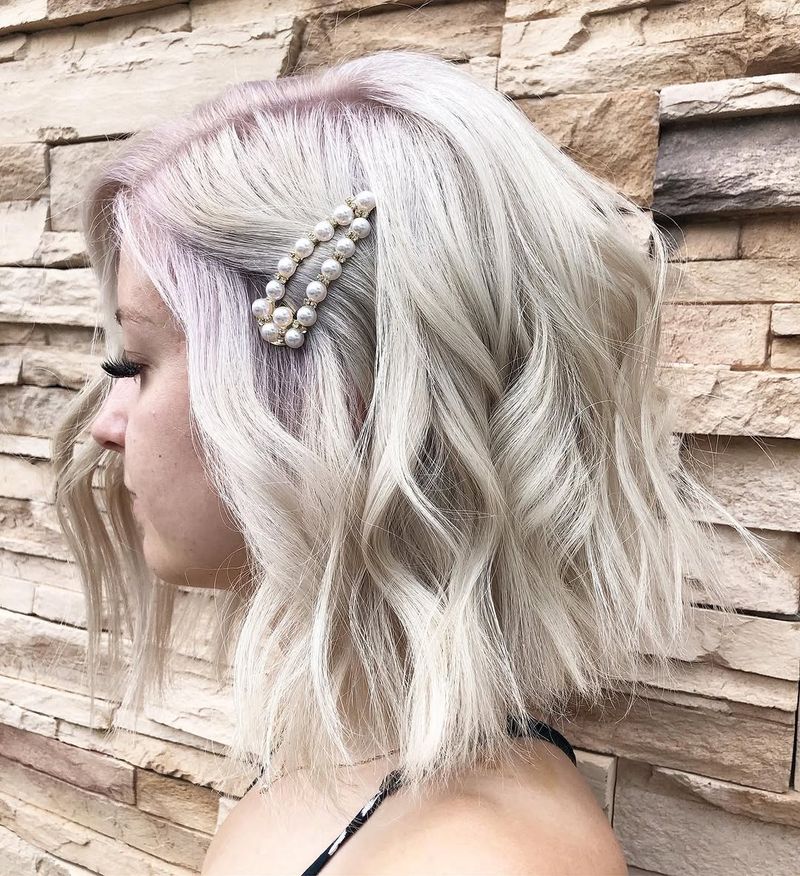 44. Icy Pearl Decorated Lob