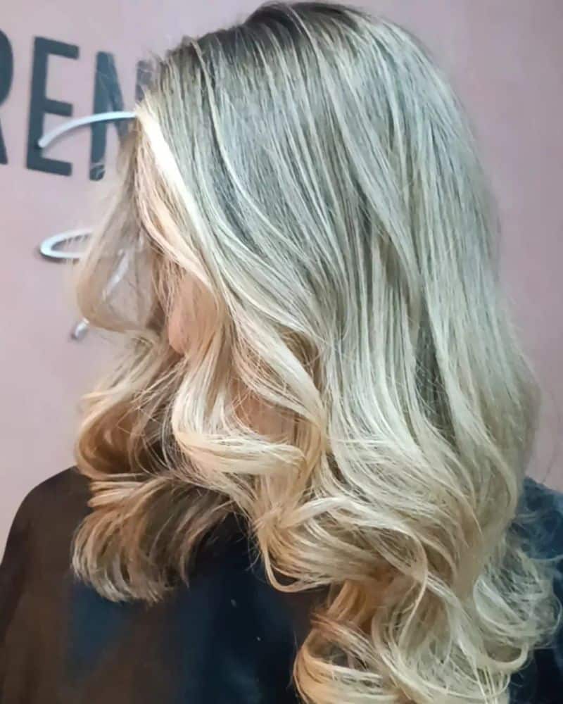 24. Icy Pearl Waves with Bright Money Piece