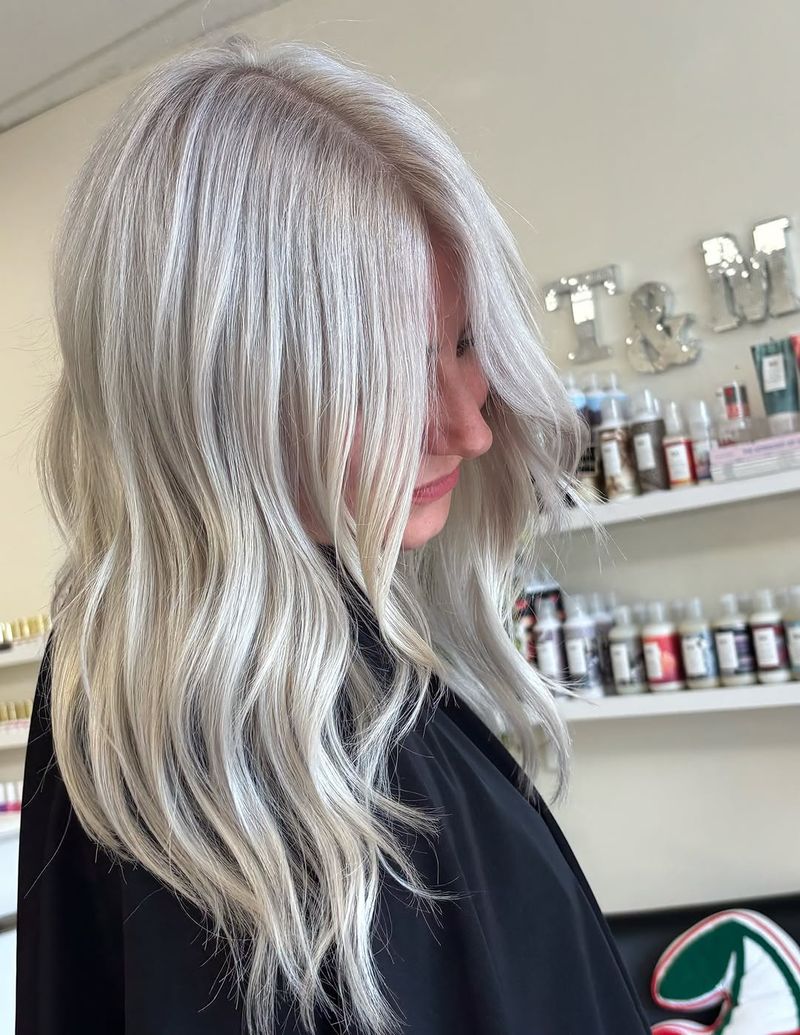 31. Icy Platinum Waves with Face-Framing Layers