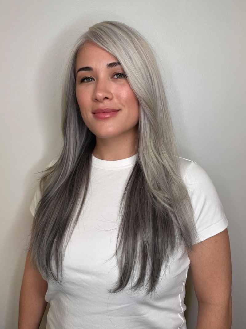 2. Icy Silver and Charcoal Underlight Layers