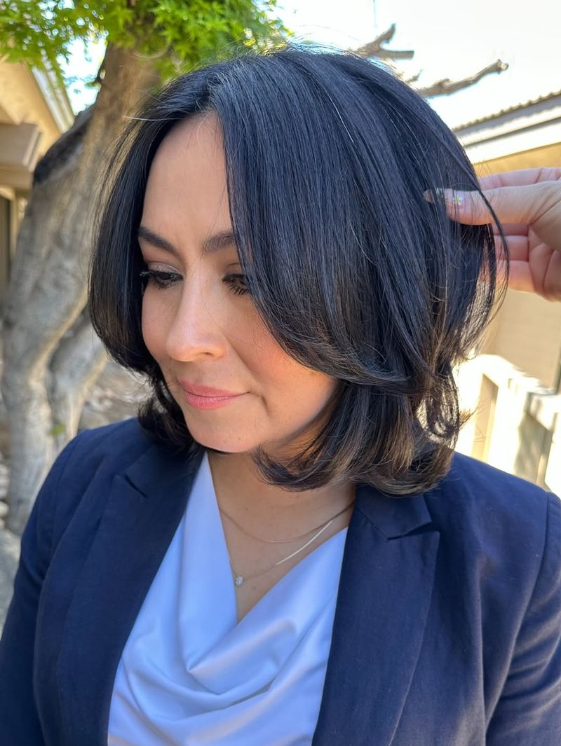 25. Inverted Bob with Face-Framing Layers