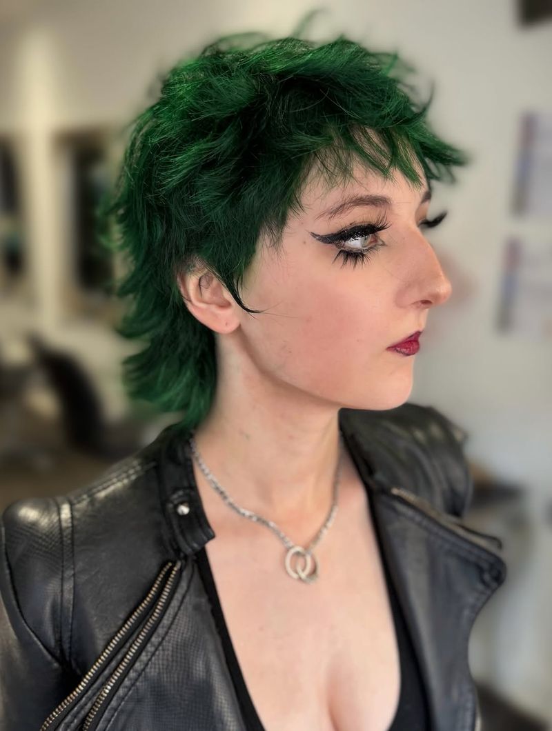 23. Jade Green Shaggy Mullet