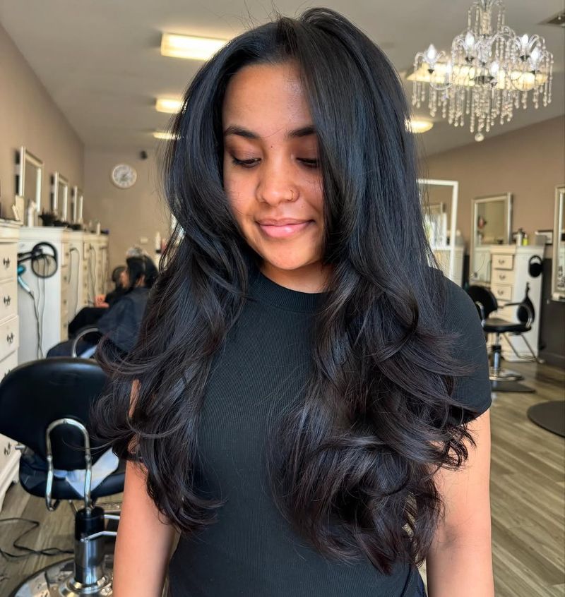3. Jet-Black Blowout Layers