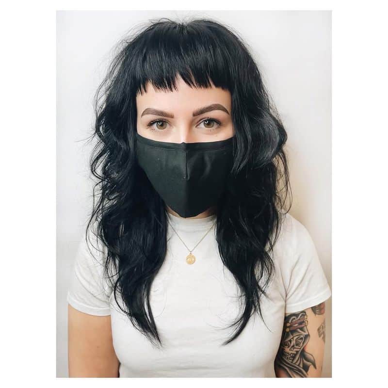 17. Jet Black Shaggy Crop