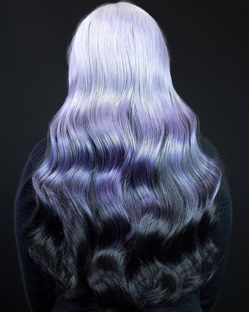 40. Lavender to Dark Roots Dip Dye