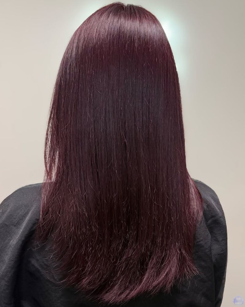 30. Long Polished Burgundy Layers